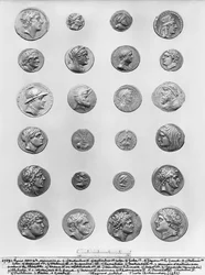 Vingt-quatre pièces de monnaie
